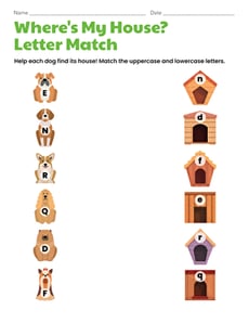 Where's My House? Letter Match