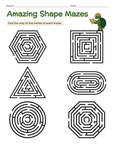 Amazing Shape Mazes