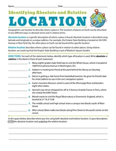 Identifying Absolute and Relative Location