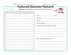 Featured Character Postcard