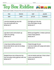 Toy Box Riddles