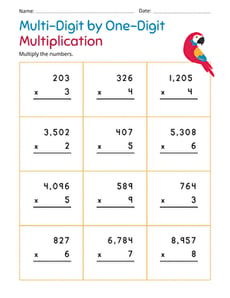 Multi-Digit by One-Digit Multiplication