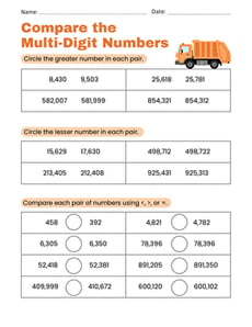 Compare the Multi-Digit Numbers