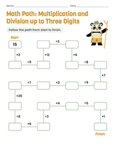 Math Path: Multiplication and Division up to Three Digits