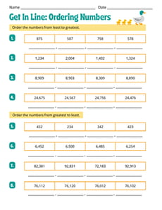 Get in Line: Ordering Numbers