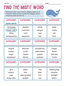 Find the Misfit Word