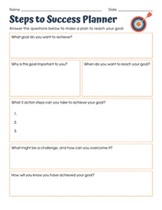 Steps to Success Planner