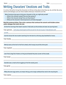 Writing Characters' Emotions and Traits
