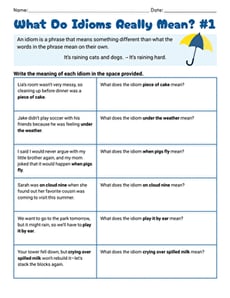 What Do Idioms Really Mean? #1