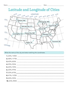 Latitude and Longitude of Cities