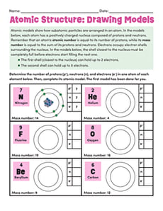 Atomic Structure: Drawing Models