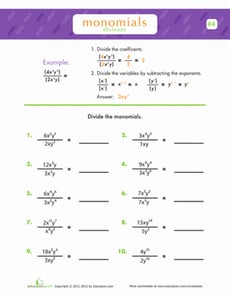 Dividing Monomials #4