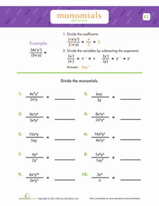 Dividing Monomials #2