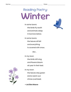 Reading Poetry: "Winter"