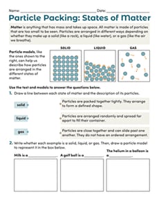 Particle Packing: States of Matter