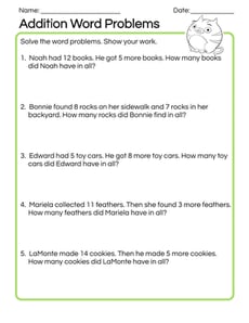 Addition Word Problems