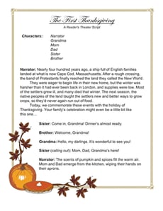 Reader's Theater: First Thanksgiving
