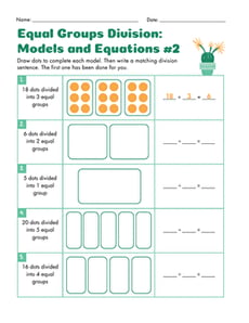 Equal Groups Division: Models and Equations #2