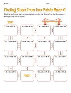 Finding Slope From Two Points Maze #1