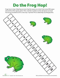 Skip Counting by 5: Frog Hop!