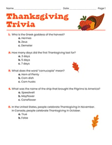 Thanksgiving Facts