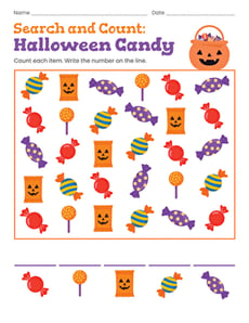 Search and Count: Halloween Candy
