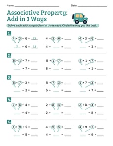 Associative Property: Add in 3 Ways