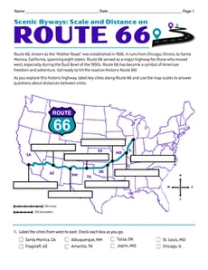 Scenic Byways: Scale and Distance on Route 66