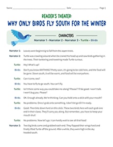 Reader's Theater: Why Only Birds Fly South for the Winter