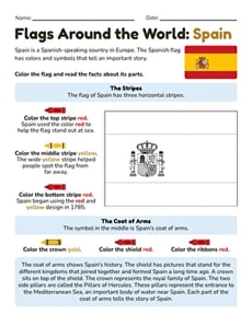 Flags Around the World: Spain