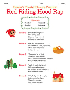 Reader's Theater Fluency Practice: Red Riding Hood Rap