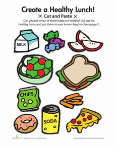 Cut and Paste a Healthy Lunch