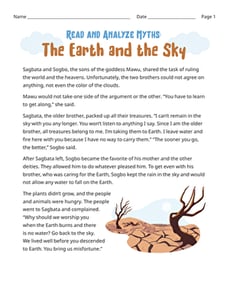 Read and Analyze Myths: The Earth and Sky