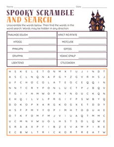 Spooky Scramble and Search