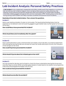 Lab Incident Analysis: Personal Safety Practices