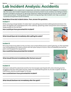 Lab Incident Analysis: Accidents