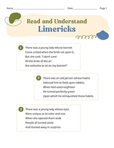 Read and Understand Limericks
