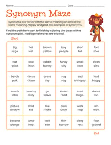 Synonym Maze
