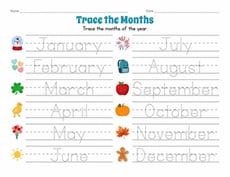 Trace the Months