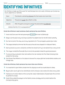 Identifying Infinitives