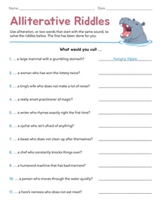 Alliterative Riddles