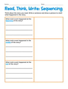 Read, Think, Write: Sequencing