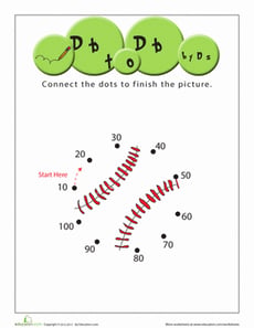 Baseball Dot-to-Dot