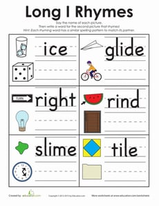 Long "I" Rhymes