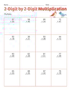 2-Digit by 2-Digit Multiplication