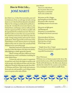 Write like Jose Marti