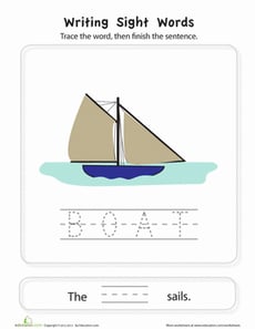 Writing Sight Words