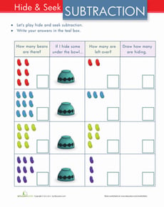 Hide and Seek Subtraction #3