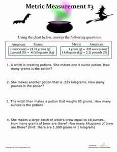 Metric Math: Witch Potion