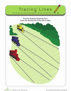 Tracing Diagonal Lines